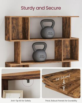 Five Tier Bookcase Storage Shelf Unit, 4 of 6