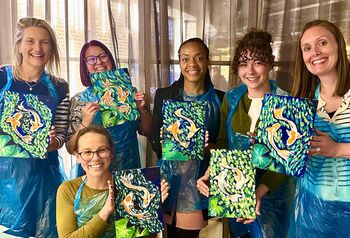 Yin Yang Koi Acrylic Painting Kit With Video Tutorial, 4 of 10