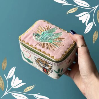 Embroidered Tattoo Decorated Jewellery Box, 6 of 10