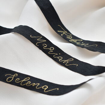Personalised Ribbon Bow Place Name Favours X 10, 3 of 6
