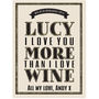 'I Love You More Than Wine' Personalised Wine, thumbnail 4 of 7