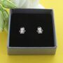 Petite Penguin Heart Stud Earrings, thumbnail 1 of 2