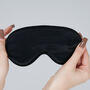 Silk Sleep Mask Gift Box Eye Mask 100% Pure Soft Mulberry Silk Black Luxury Travel Gift Blackout Hypoallergenic, thumbnail 2 of 7