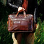Genuine Leather Briefcase With Zip Pockets, thumbnail 4 of 12