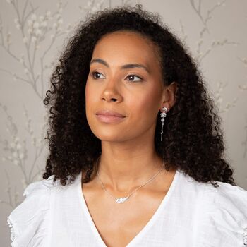 Silver Plated Wild Meadow Crystal Necklace, 3 of 4