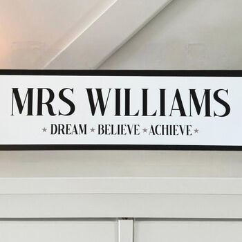 Personalised 'Dream Believe Achieve' Acrylic Road Sign, 4 of 5