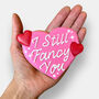 Vegan I Still Fancy You Heart Valentine's Letterbox Iced Cookie, thumbnail 2 of 9