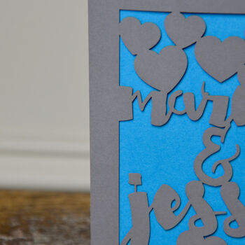 Personalised Anniversary Love Papercut Card, 4 of 8