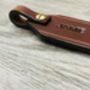 Personalised Date Leather Bookmark, Spanish Brown, thumbnail 3 of 11