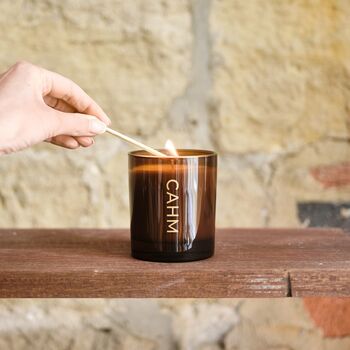 Amalfi Coast Soy Wax Candle In Amber Glass, 2 of 5