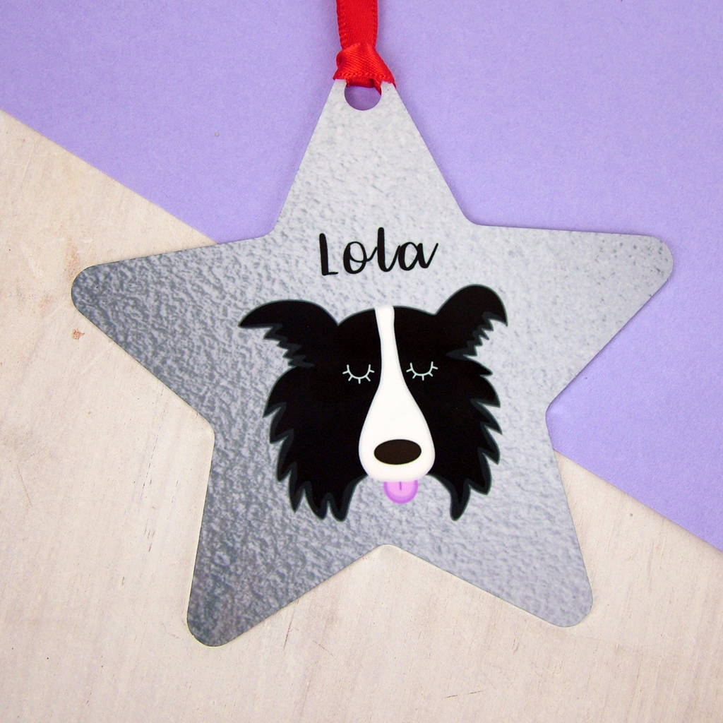 border collie christmas pillow