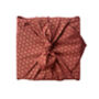 Fabric Gift Wrap Reusable Furoshiki Ruby With Gold, thumbnail 2 of 6