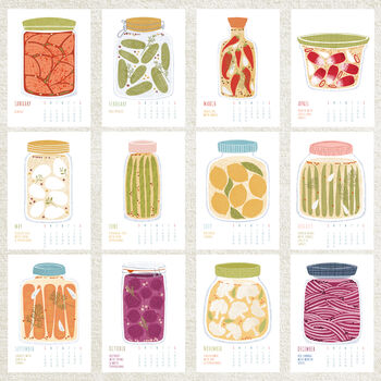 Pickles Desk Calendar 2026 Food Illustrations, 5 of 5