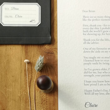 A Letter To My Stepdad Personalised Keepsake, 2 of 12