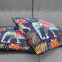 Abstract Elephant And Tiger Themed Cushion Cover, thumbnail 4 of 7