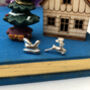Mismatched Reindeer And Santa Sleigh Christmas Earrings, thumbnail 1 of 11