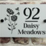 Personalised Daisy And Bee Design House Acrylic Number Sign, thumbnail 1 of 2
