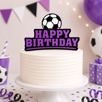 Reusable Football Birthday Cake Topper, 4 of 5