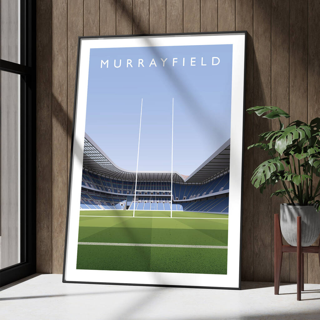 Murrayfield Stadium Scotland Rugby Poster, 1 of 6