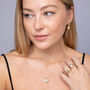 Gold Vermeil Linea Diamond Set Necklace, thumbnail 1 of 4