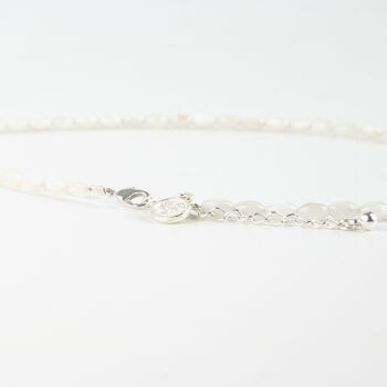 Mother Of Pearl Seed Bead Necklace, 4 of 5