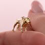 English Bulldog Sterling Silver Gold Plated Necklace, thumbnail 2 of 10