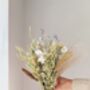Dried Flower Bouquet With Oats, Grasses And Paper Daisies, thumbnail 4 of 5