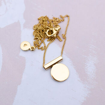 Small Minimal Disc Circle Necklace, 4 of 7