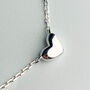 Sterling Silver Tiny Heart Charm Anklet, thumbnail 3 of 6