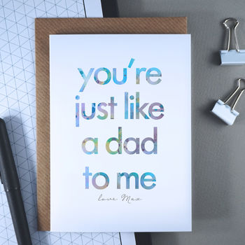 Just Like A Dad To Me | Father's Day Card Stepdad, 3 of 3