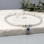 Sterling Silver Birthstone Beaded Bracelet, thumbnail 1 of 4