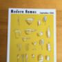 Mid Century Modern Homes Kitchenware Print A3 Yellow, thumbnail 1 of 3