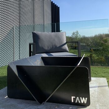 Contemporary Raw Steel Flat Pack Fire Pit, 5 of 5