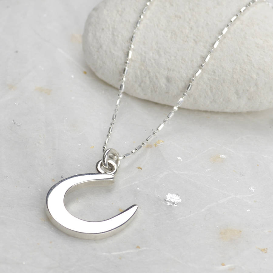 Lucky Horseshoe Sterling Silver Necklace On Long Chain, 1 of 3