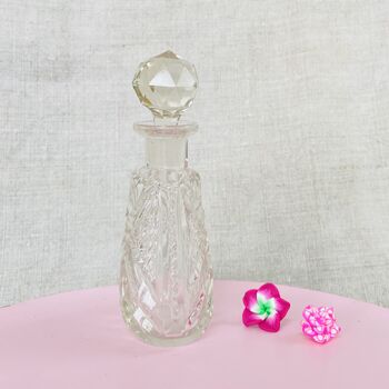 Vintage Decorative Cut Glass Crystal Perfume Bottle ~ 36, 5 of 7