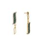 Wave Symphony Earrings Malachite, thumbnail 3 of 5