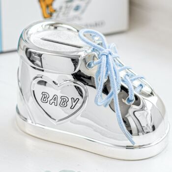 Personalised Silver Plated Babies Bootie, 2 of 3