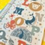 Personalised Animal Alphabet Canvas Height Chart, thumbnail 6 of 9