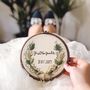 Personalised Embroidered Wedding Ring Cushion Keepsake, thumbnail 1 of 4