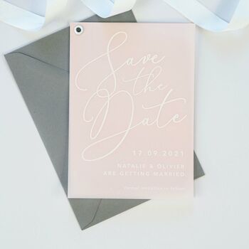 Vellum Layered Natalie Save The Date Cards, 3 of 3