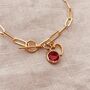 Birthstone Paperclip Chain Bracelet, thumbnail 5 of 8