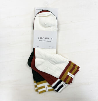 Pack Of Three Varsity Style Solesmith Socks, 2 of 6