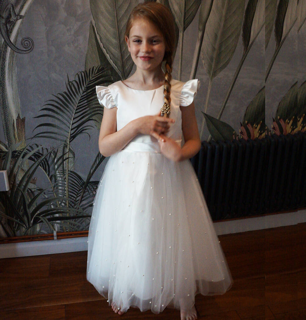 Helena In Ivory ~ Flower Girl | Ceremonial Dress, 1 of 5