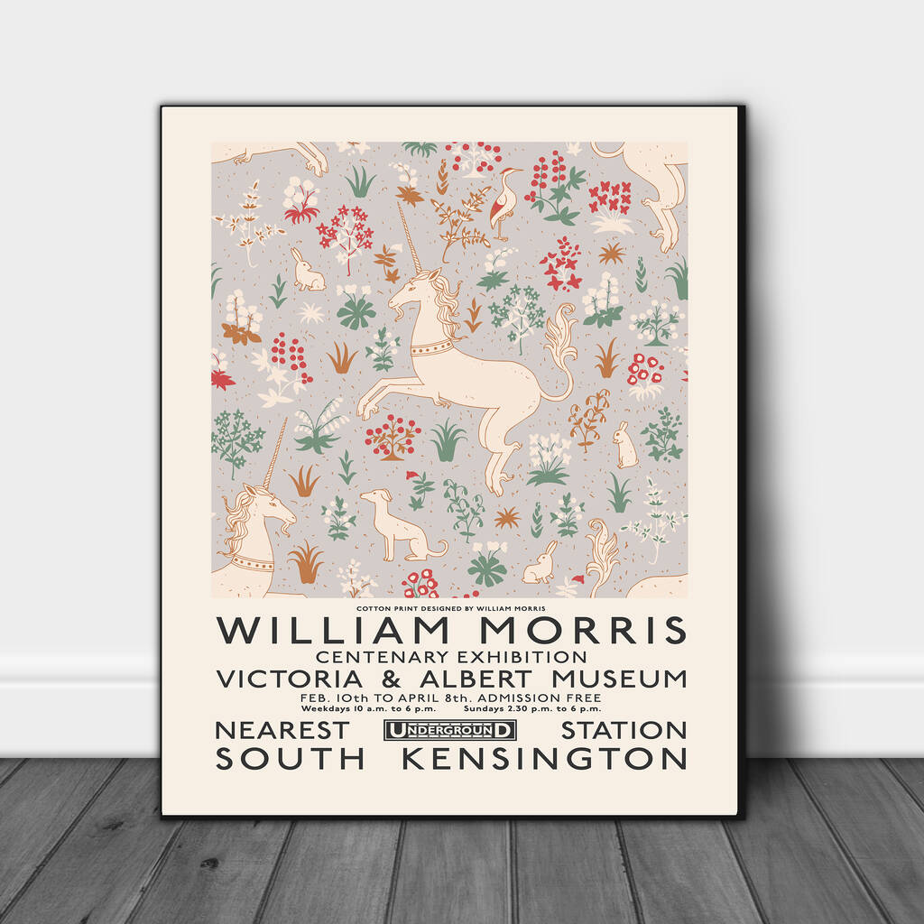 William Morris Unicorn Print, 1 of 3