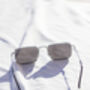 Silver Nose Bridge Angular Rectangle Aviator Sunglasses, thumbnail 4 of 6