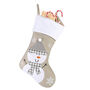 Personalised Grey Snowman Christmas Stocking, thumbnail 2 of 3