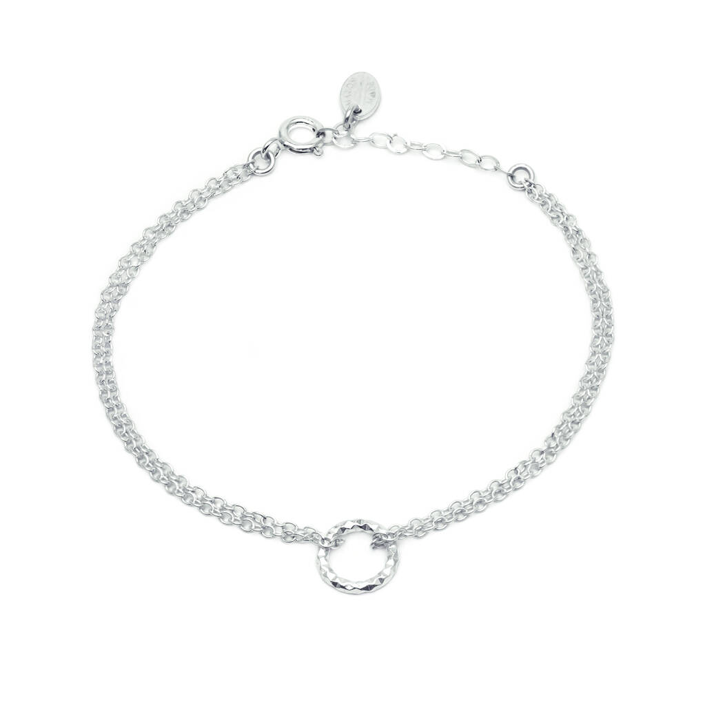 Sterling Silver Halo Circle Bracelet By Marion Made Jewellery