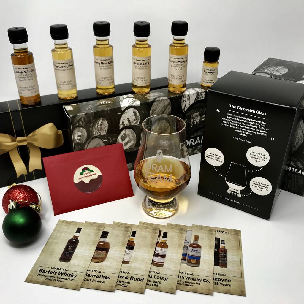 Christmas Whisky Set With Tasting Glass By The Dram Team