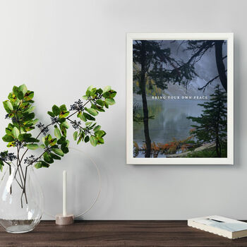 Personalised Quote Print On Peaceful Lake Background, 2 of 4