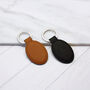 Plane And Initials Faux Leather Keyring, thumbnail 2 of 2